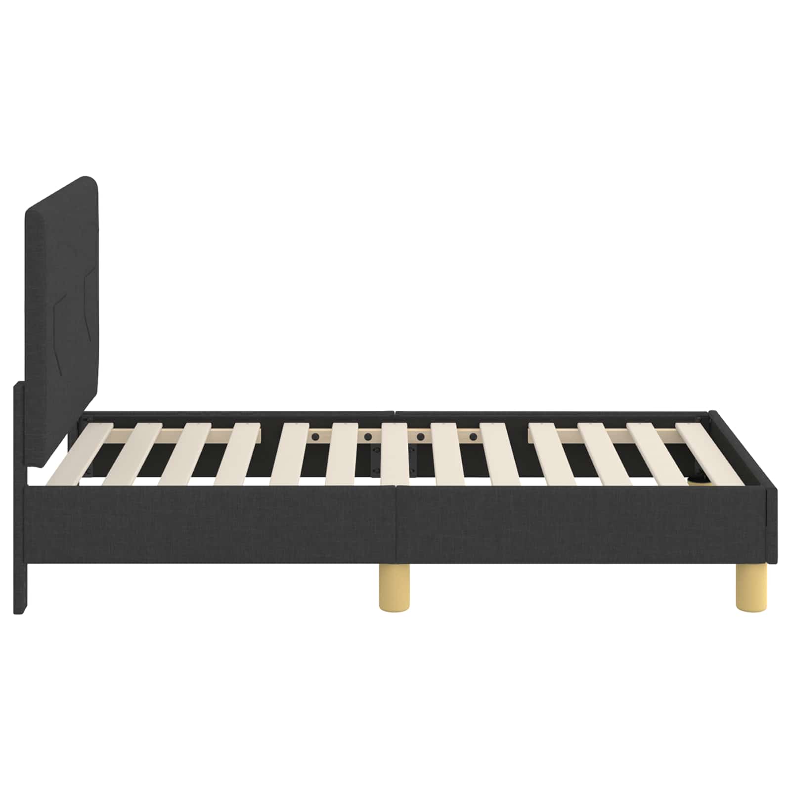 Struttura letto per bambini con testata Nero 70 x 140 cm 42010981