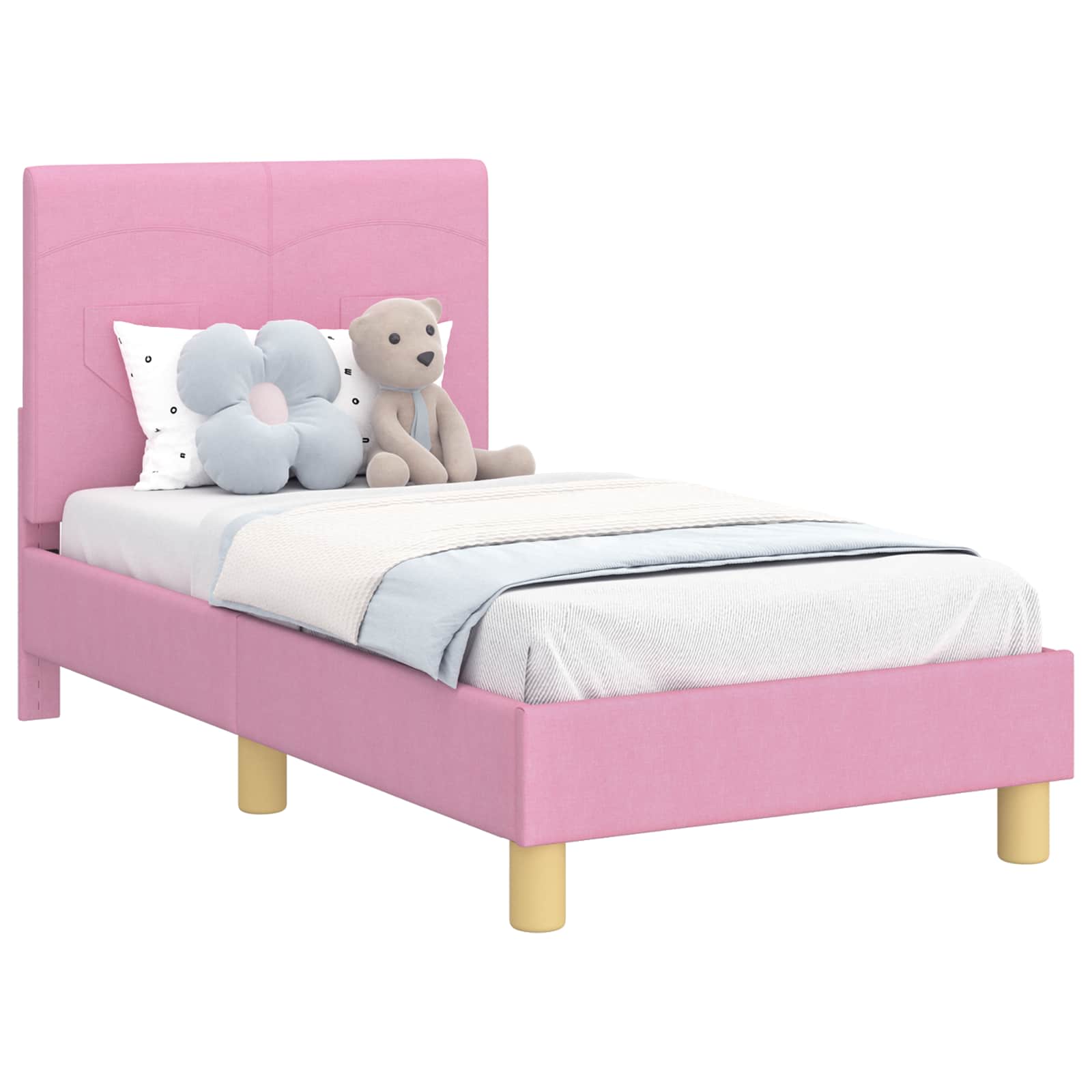 Struttura letto per bambini con testata Rosa 70 x 140 cm 42010982