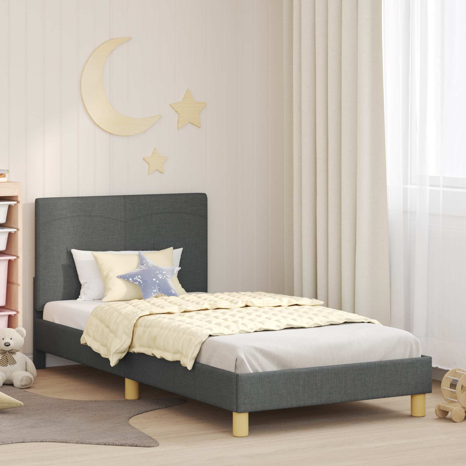 Struttura letto bambini con testata Grigio scuro 80 x 200 cm 42010990