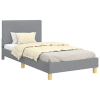 Struttura letto bambini con testata Grigio chiaro 90 x 190 cm 42010994