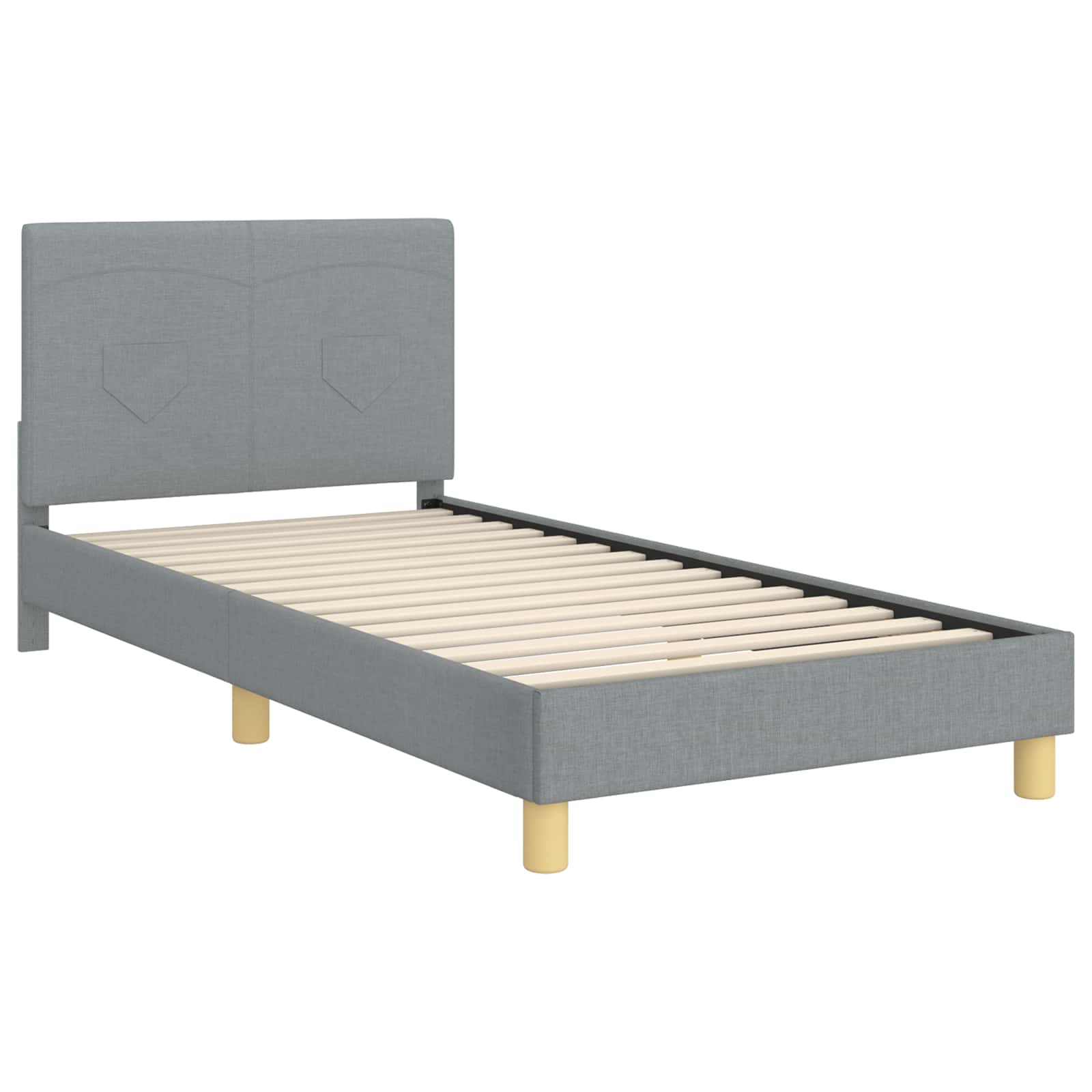 Struttura letto bambini con testata Grigio chiaro 90 x 190 cm 42010994