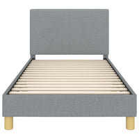 Struttura letto bambini con testata Grigio chiaro 90 x 190 cm 42010994