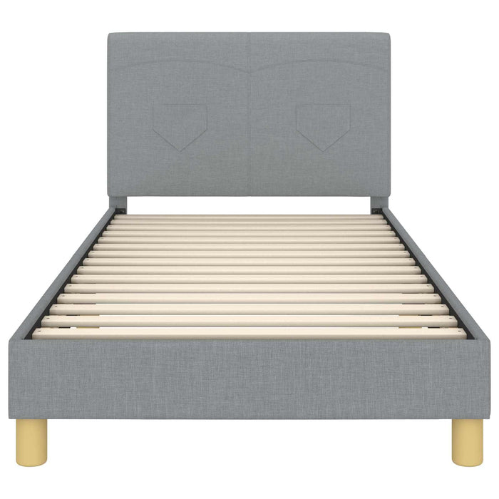 Struttura letto bambini con testata Grigio chiaro 90 x 190 cm 42010994