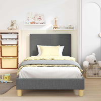 Struttura letto bambini con testata Grigio scuro 90 x 190 cm 42010995