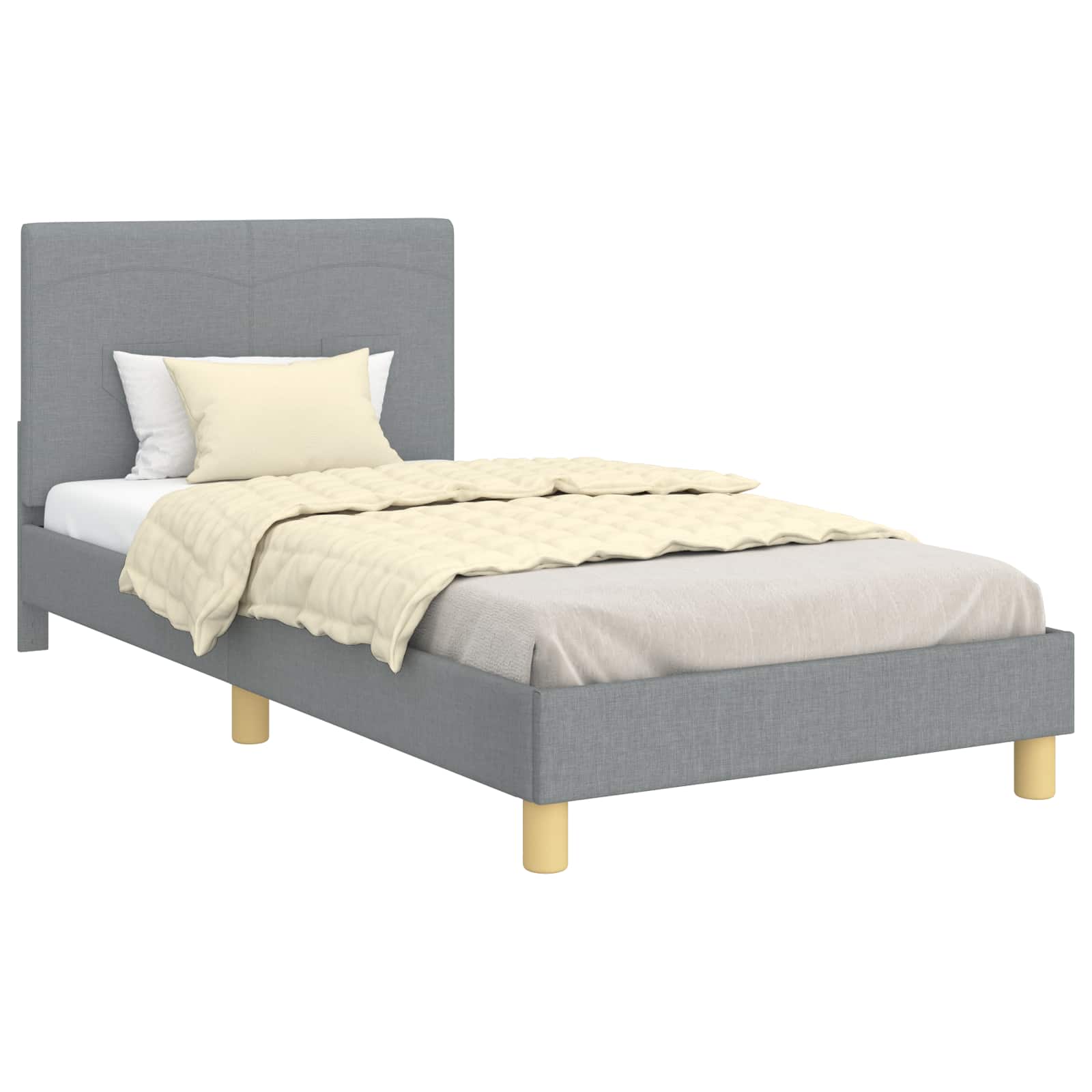 Struttura letto bambini con testata Grigio chiaro 90 x 200 cm 42010999