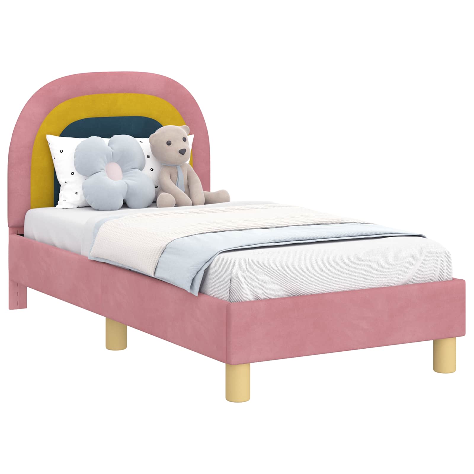 Struttura letto per bambini con testata Rosa 70 x 140 cm 42011005