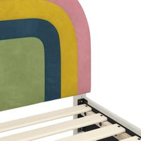 Struttura letto bambini con testata Rosa 80 x 160 cm Velluto 42011007