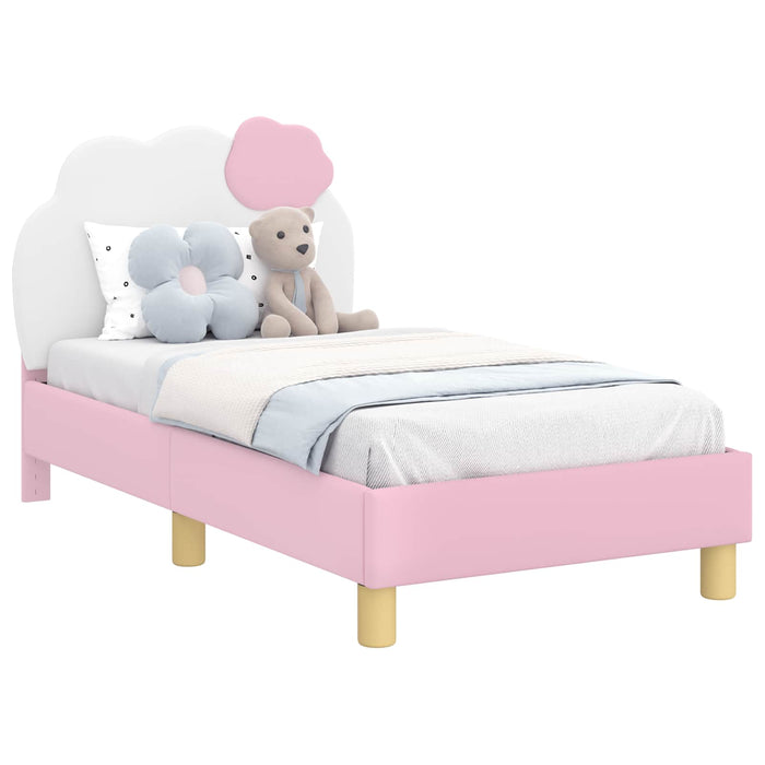 Struttura letto per bambini con testata Rosa 70 x 140 cm PU 42011014