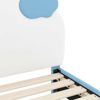 Struttura letto per bambini con testata Blu 70 x 140 cm PU 42011015