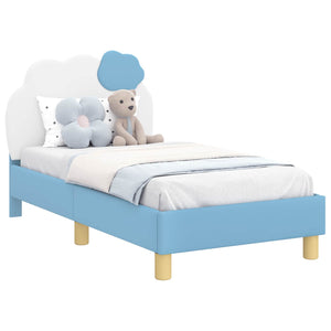 Struttura letto per bambini con testata Blu 70 x 140 cm PU 42011015