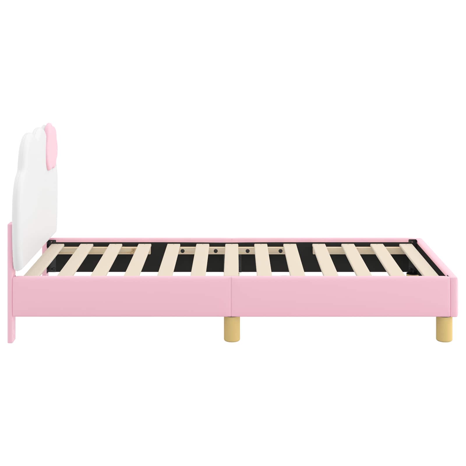 Struttura letto bambini con testata Rosa 80 x 160 cm PU 42011016