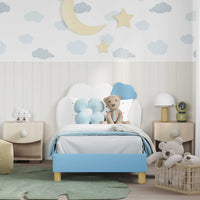 Struttura letto bambini con testata Blu 80 x 160 cm PU 42011017