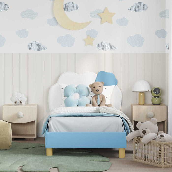 Struttura letto bambini con testata Blu 80 x 160 cm PU 42011017
