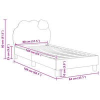 Struttura letto bambini con testata Blu 80 x 160 cm PU 42011017