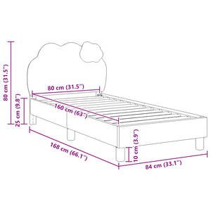 Struttura letto bambini con testata Blu 80 x 160 cm PU 42011017