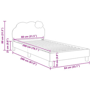 Struttura letto bambini con testata Blu 80 x 200 cm PU 42011019