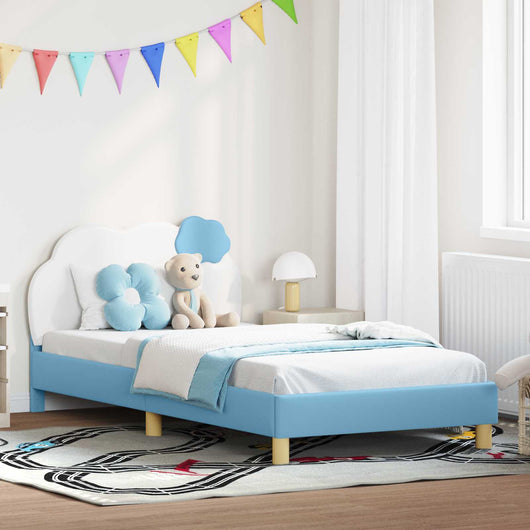 Struttura letto bambini con testata Blu 90 x 190 cm PU 42011021