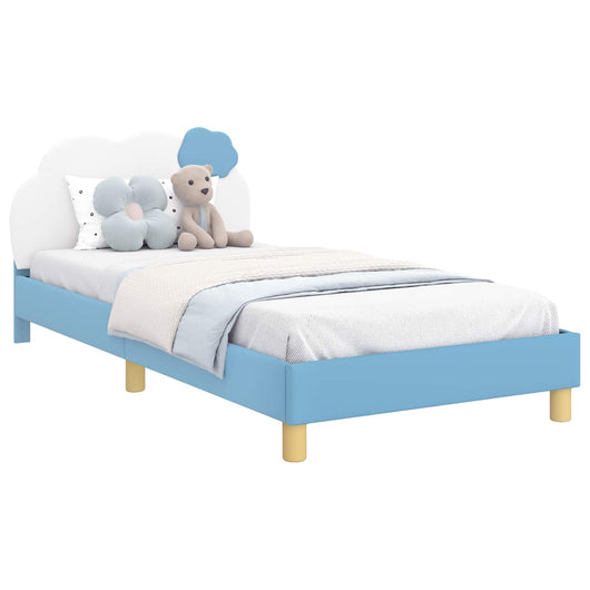 Struttura letto bambini con testata Blu 90 x 190 cm PU 42011021