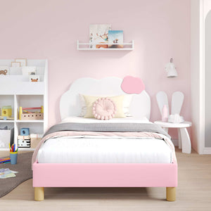 Struttura letto bambini con testata Rosa 90 x 200 cm PU 42011022
