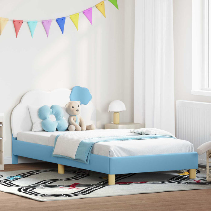 Struttura letto bambini con testata Blu 90 x 200 cm PU 42011023
