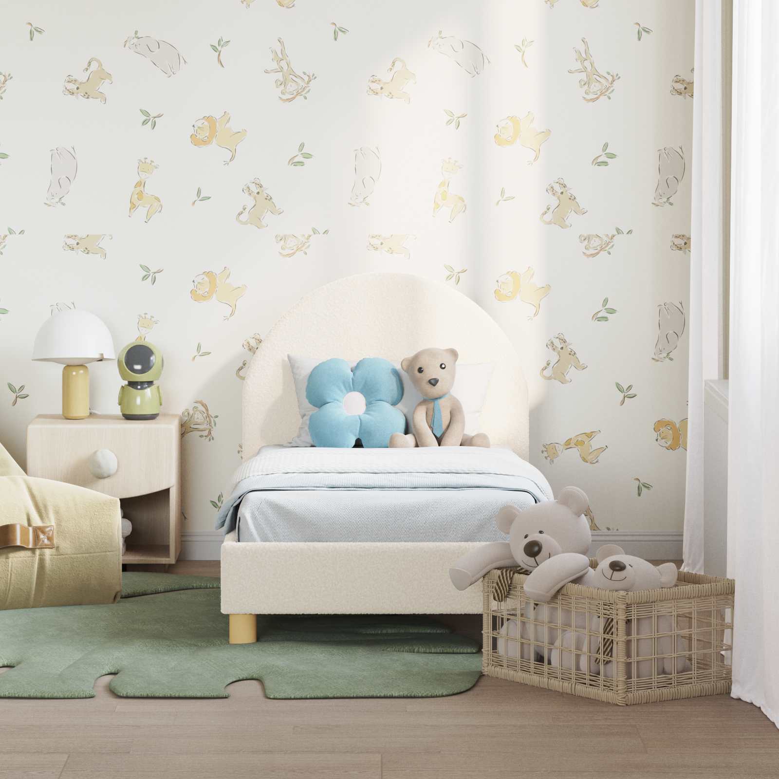 Struttura letto per bambini con testata Crema 70 x 140 cm 42011024