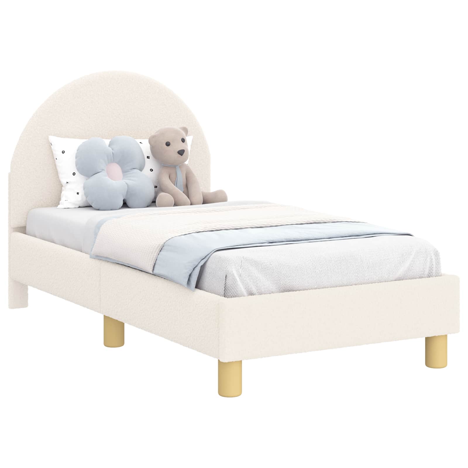 Struttura letto per bambini con testata Crema 70 x 140 cm 42011024