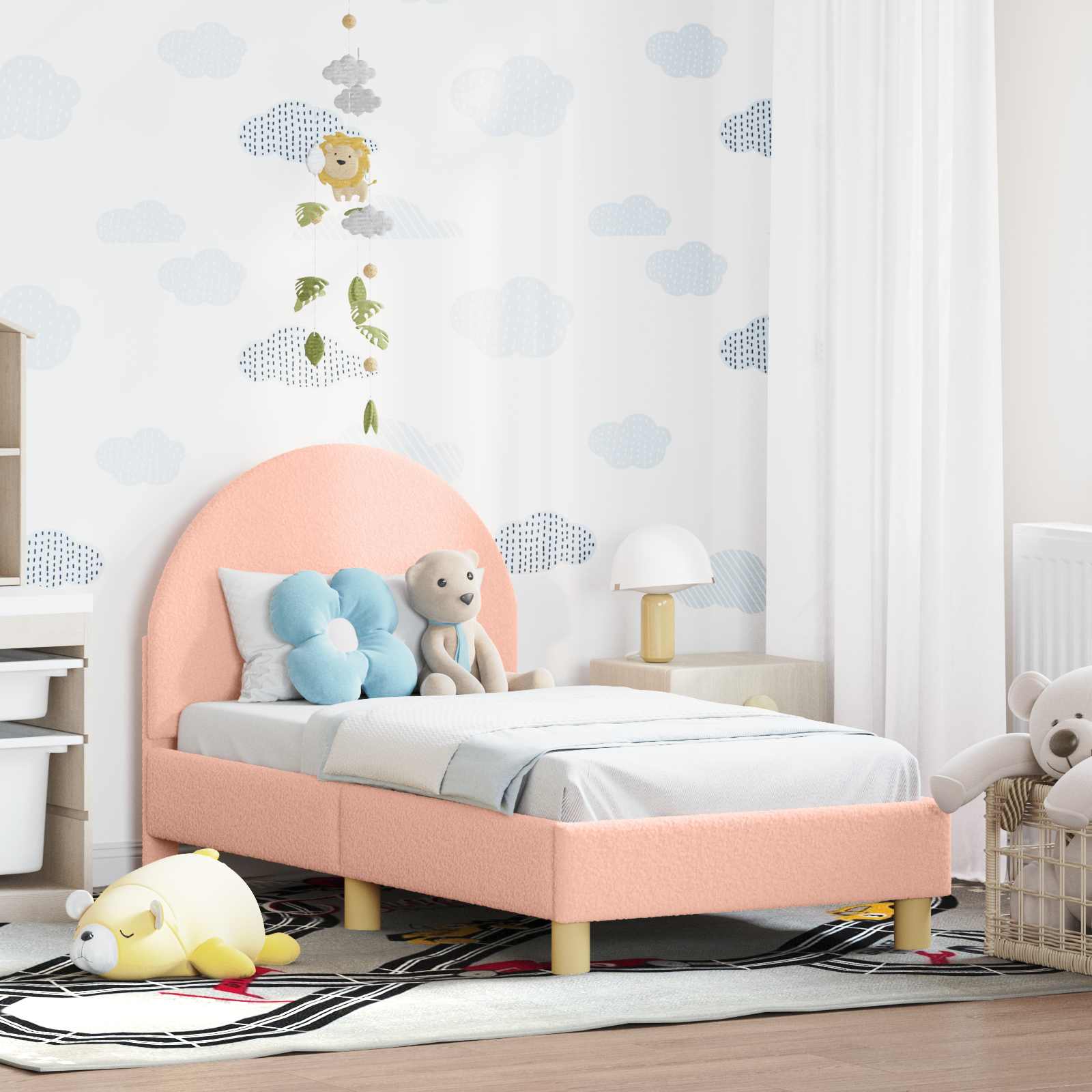 Struttura letto per bambini con testata Rosa 70 x 140 cm 42011025