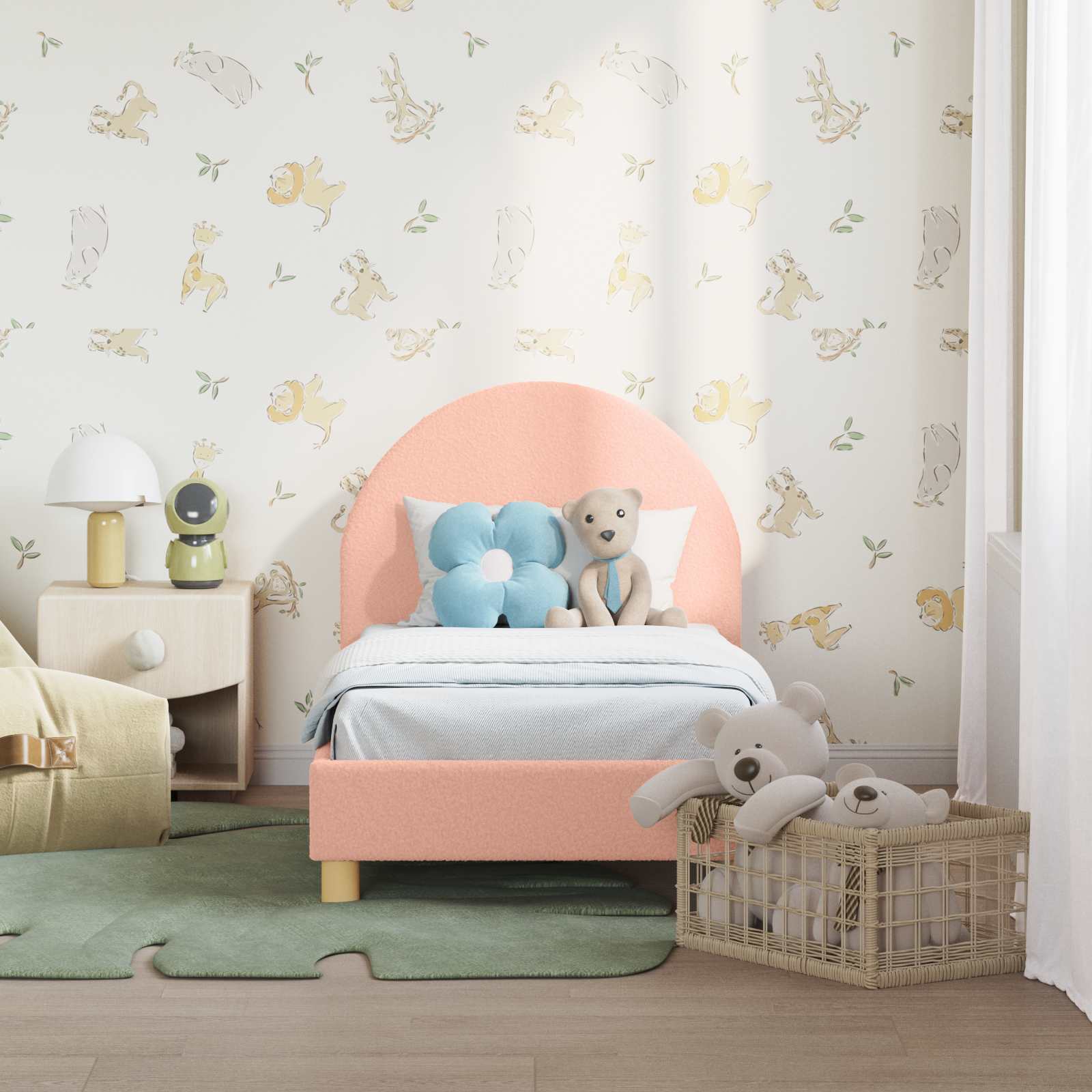 Struttura letto per bambini con testata Rosa 70 x 140 cm 42011025