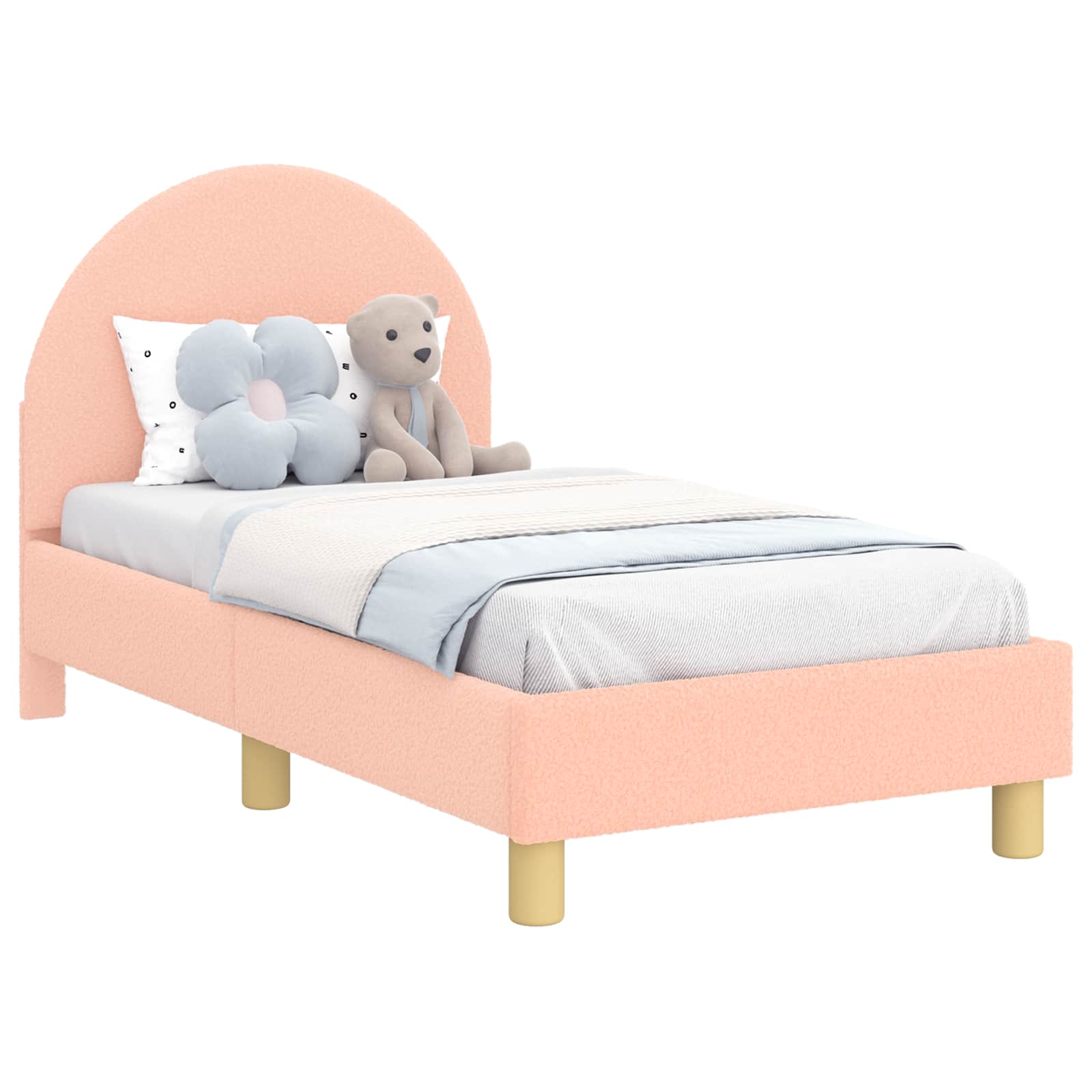 Struttura letto per bambini con testata Rosa 70 x 140 cm 42011025
