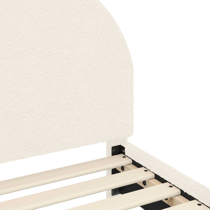 Struttura letto bambini con testata Crema 80 x 160 cm 42011027