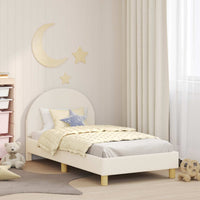 Struttura letto bambini con testata Crema 80 x 160 cm 42011027