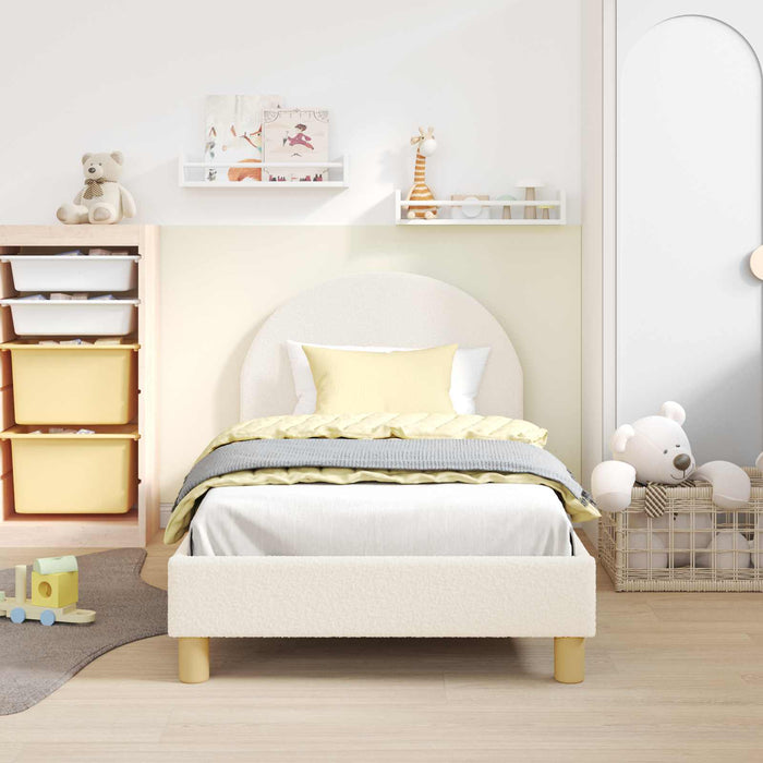 Struttura letto bambini con testata Crema 80 x 160 cm 42011027