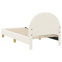 Struttura letto bambini con testata Crema 80 x 160 cm 42011027