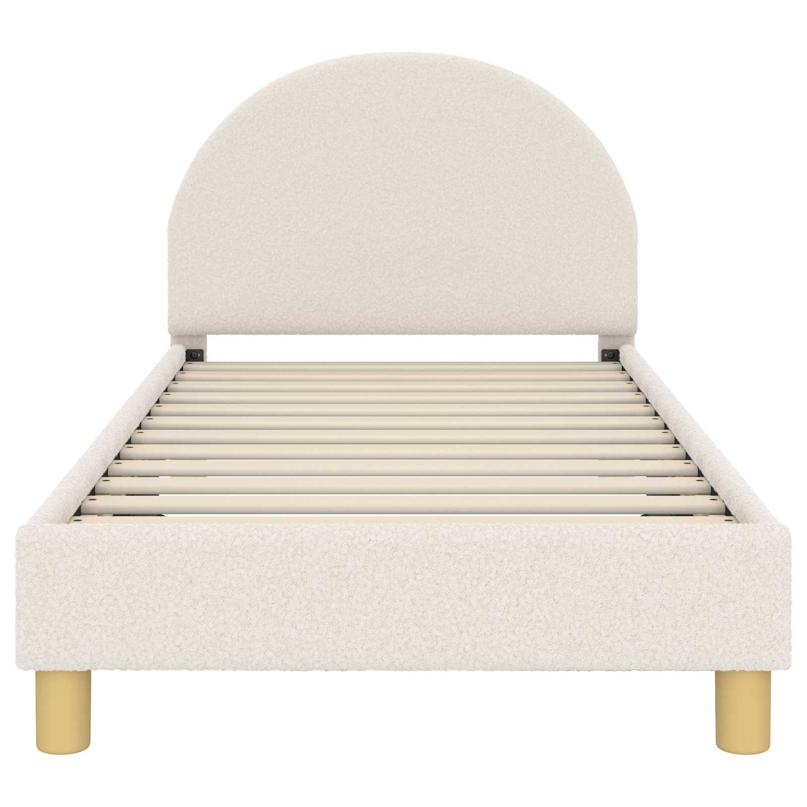 Struttura letto bambini con testata Crema 80 x 160 cm 42011027