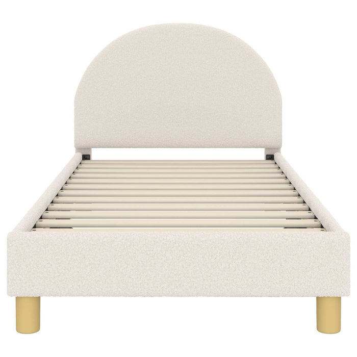 Struttura letto bambini con testata Crema 80 x 160 cm 42011027