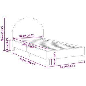 Struttura letto bambini con testata Rosa 80 x 160 cm 42011028