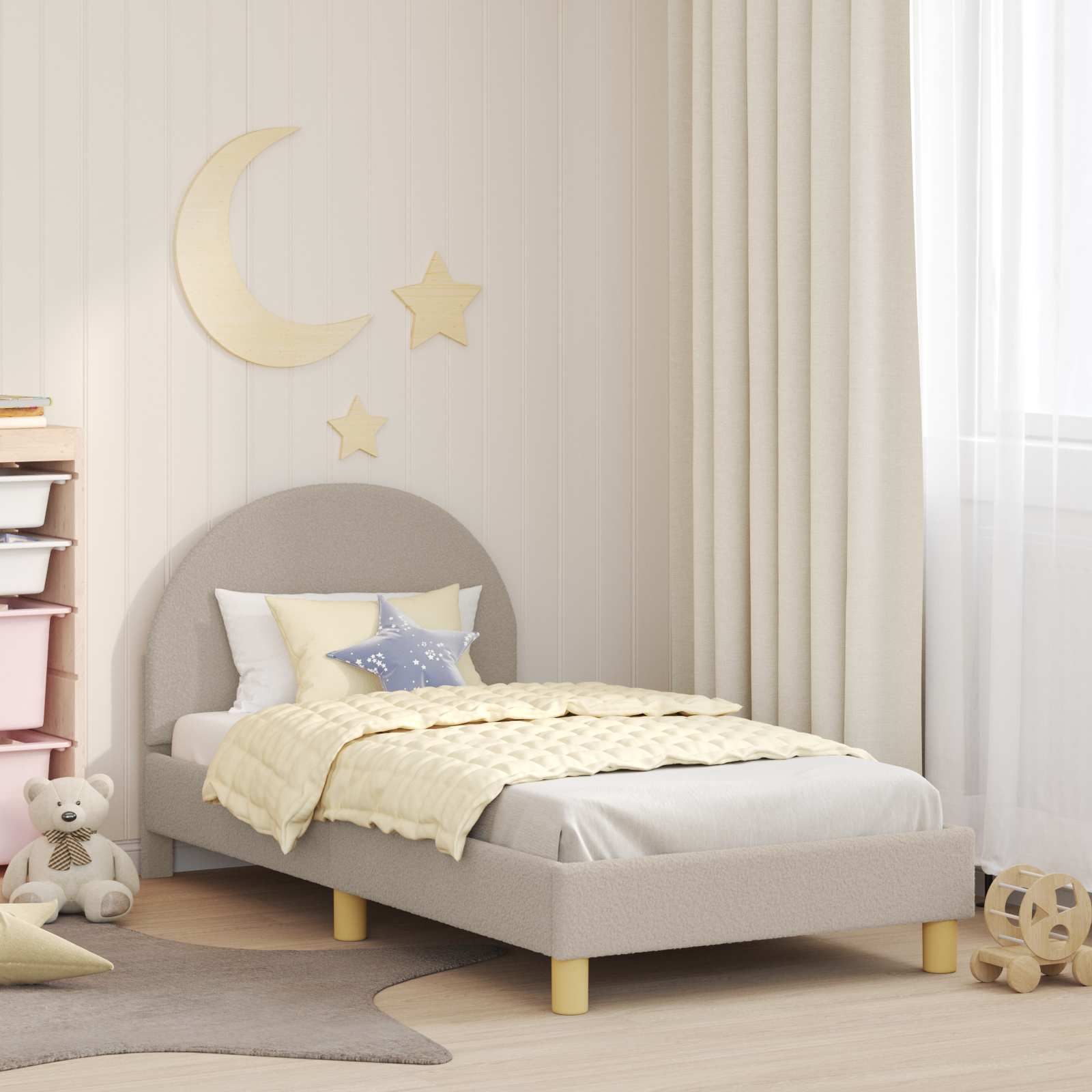 Struttura letto bambini con testata Grigio chiaro 80 x 160 cm 42011029