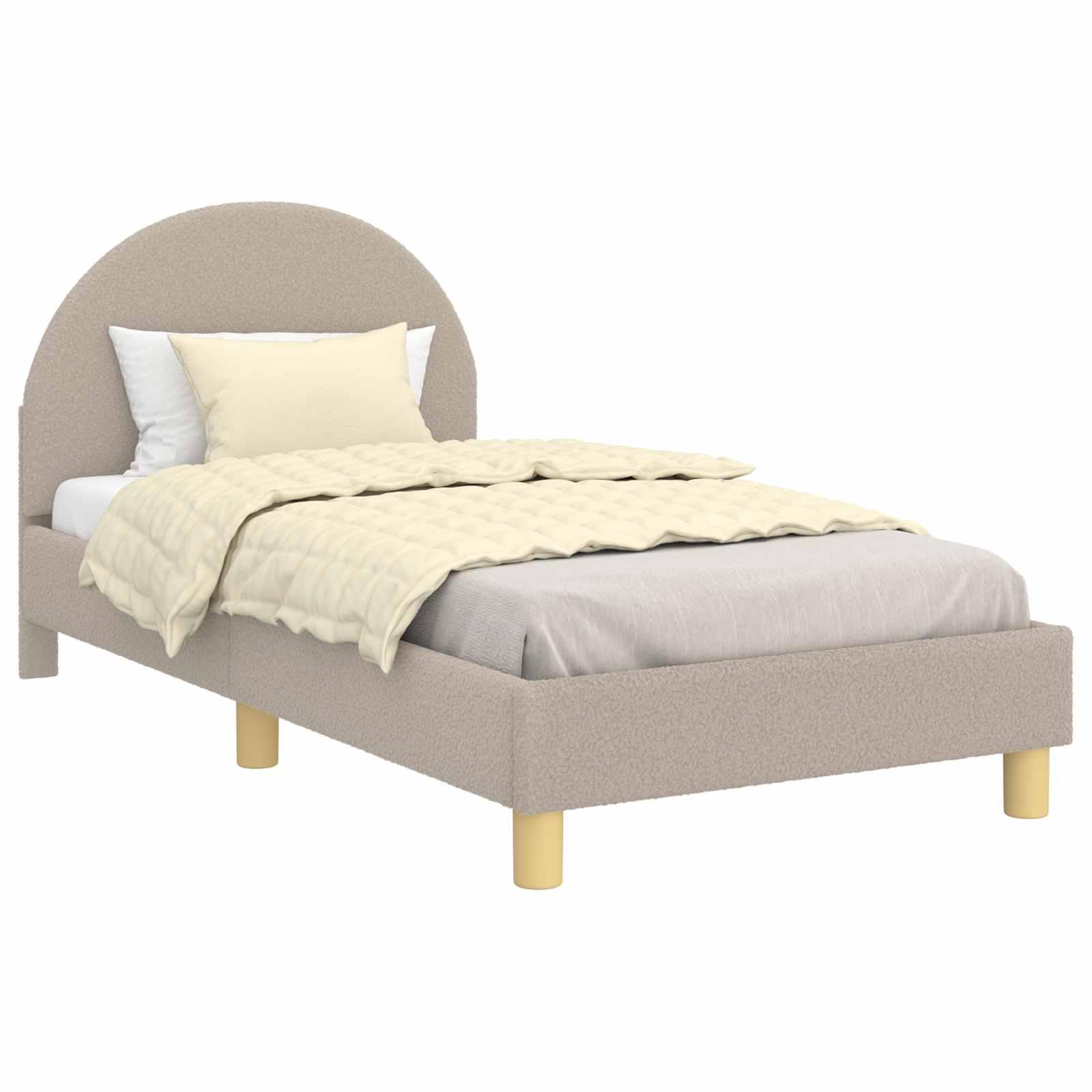 Struttura letto bambini con testata Grigio chiaro 80 x 160 cm 42011029