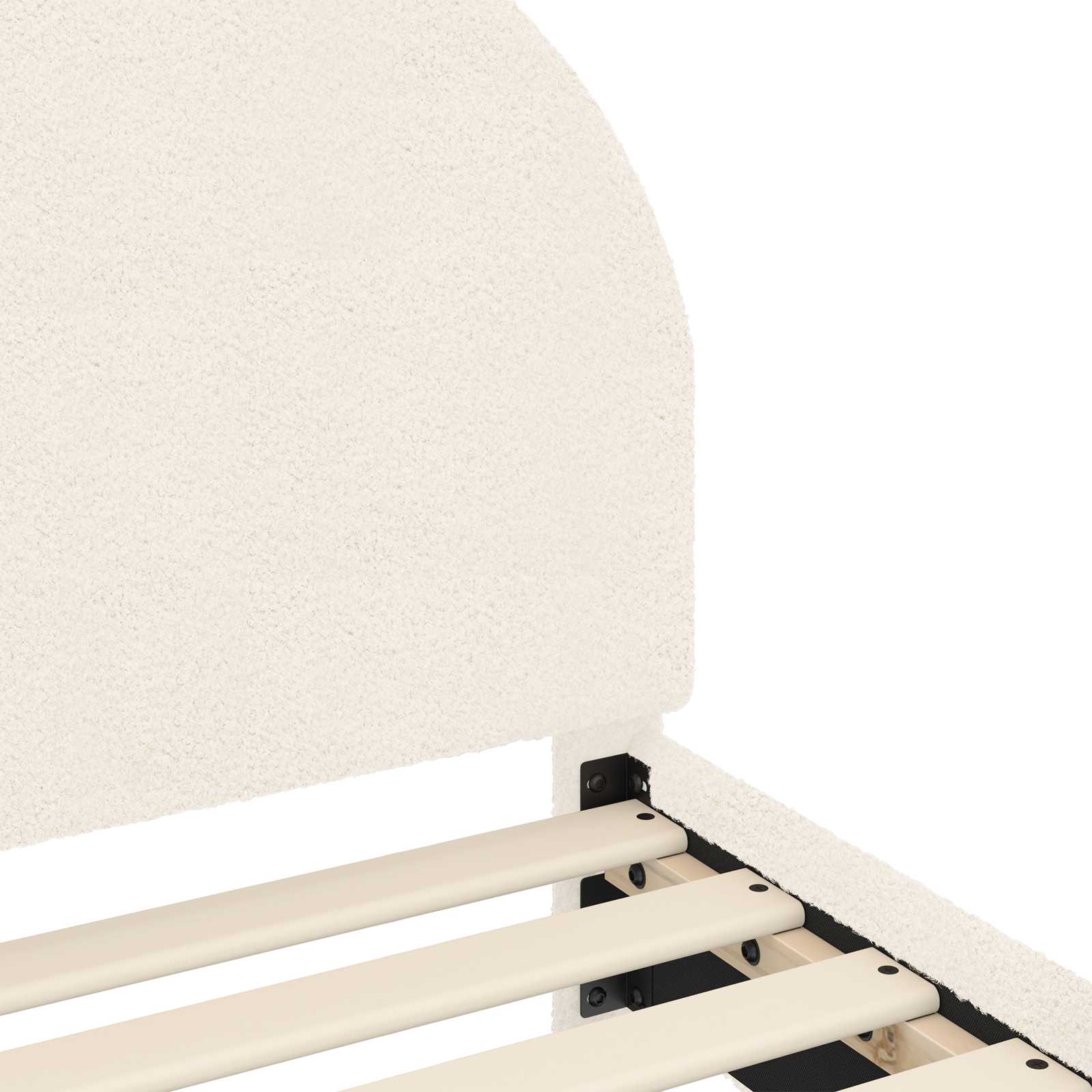 Struttura letto bambini con testata Crema 90 x 190 cm 42011033