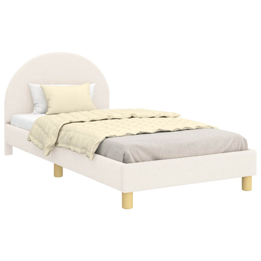 Struttura letto bambini con testata Crema 90 x 190 cm 42011033