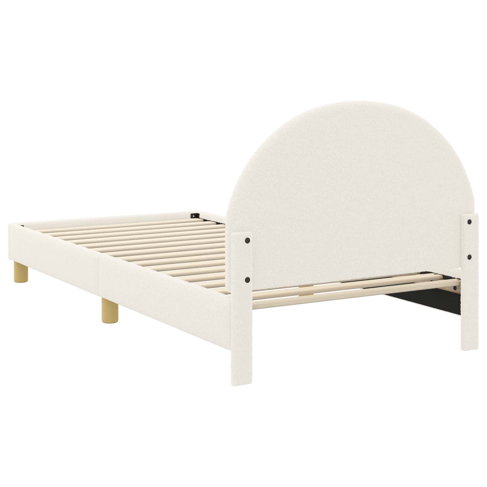 Struttura letto bambini con testata Crema 90 x 190 cm 42011033