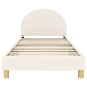 Struttura letto bambini con testata Crema 90 x 190 cm 42011033