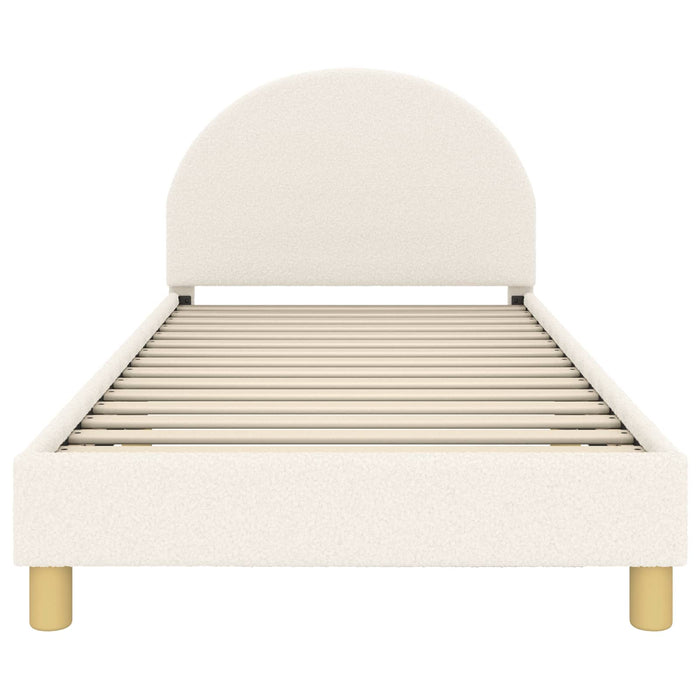 Struttura letto bambini con testata Crema 90 x 190 cm 42011033