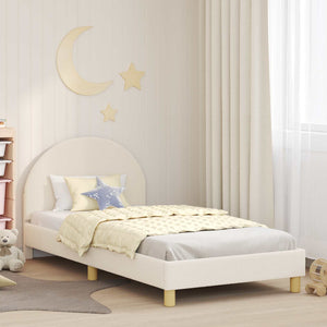 Struttura letto bambini con testata Crema 90 x 200 cm 42011036