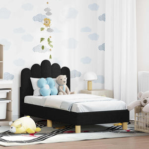 Struttura letto per bambini con testata Nero 70 x 140 cm 42011041