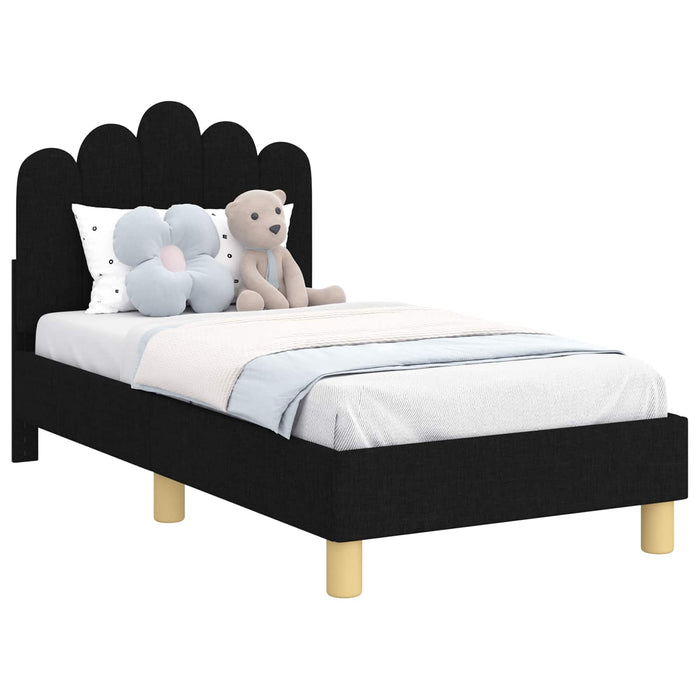 Struttura letto per bambini con testata Nero 70 x 140 cm 42011041