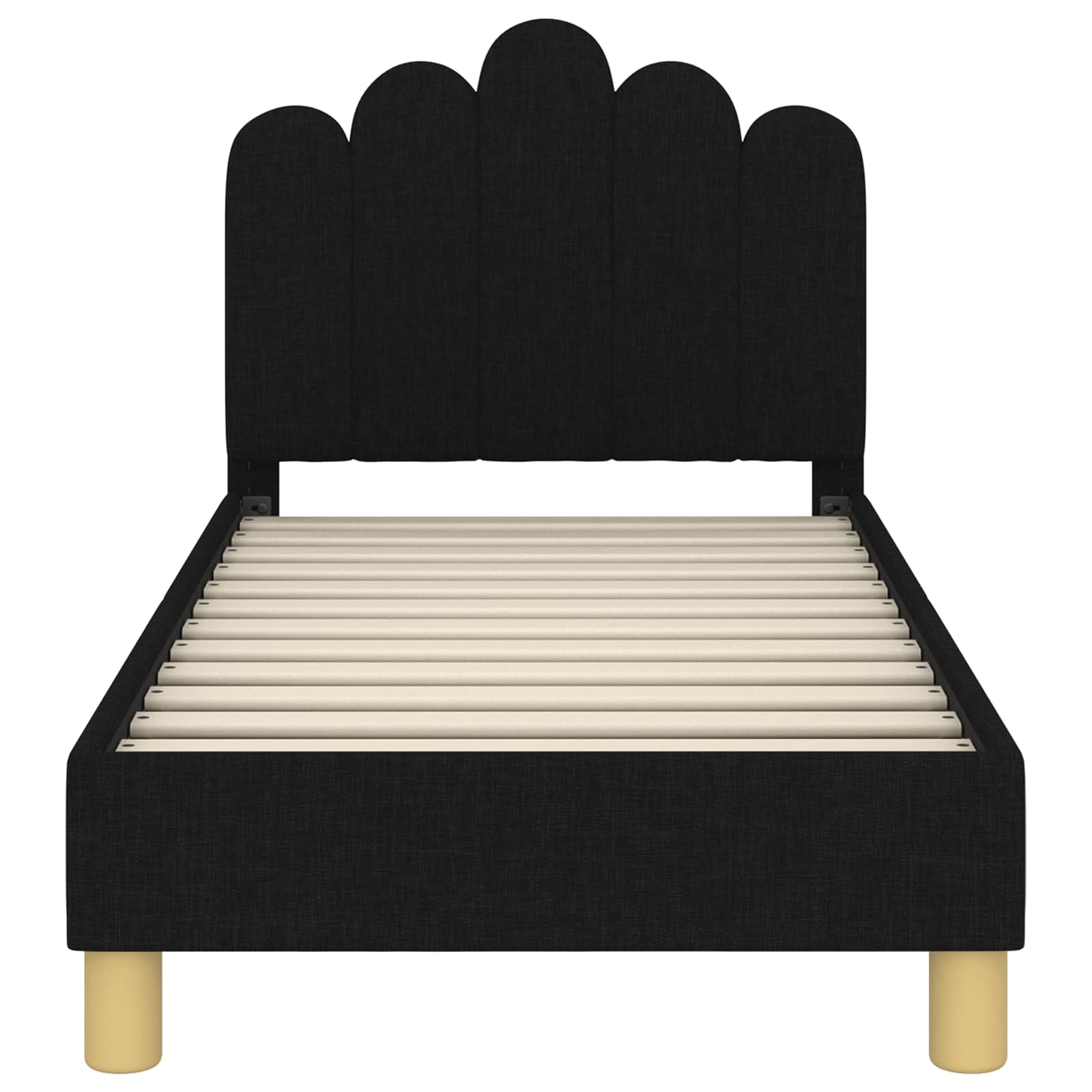 Struttura letto per bambini con testata Nero 70 x 140 cm 42011041