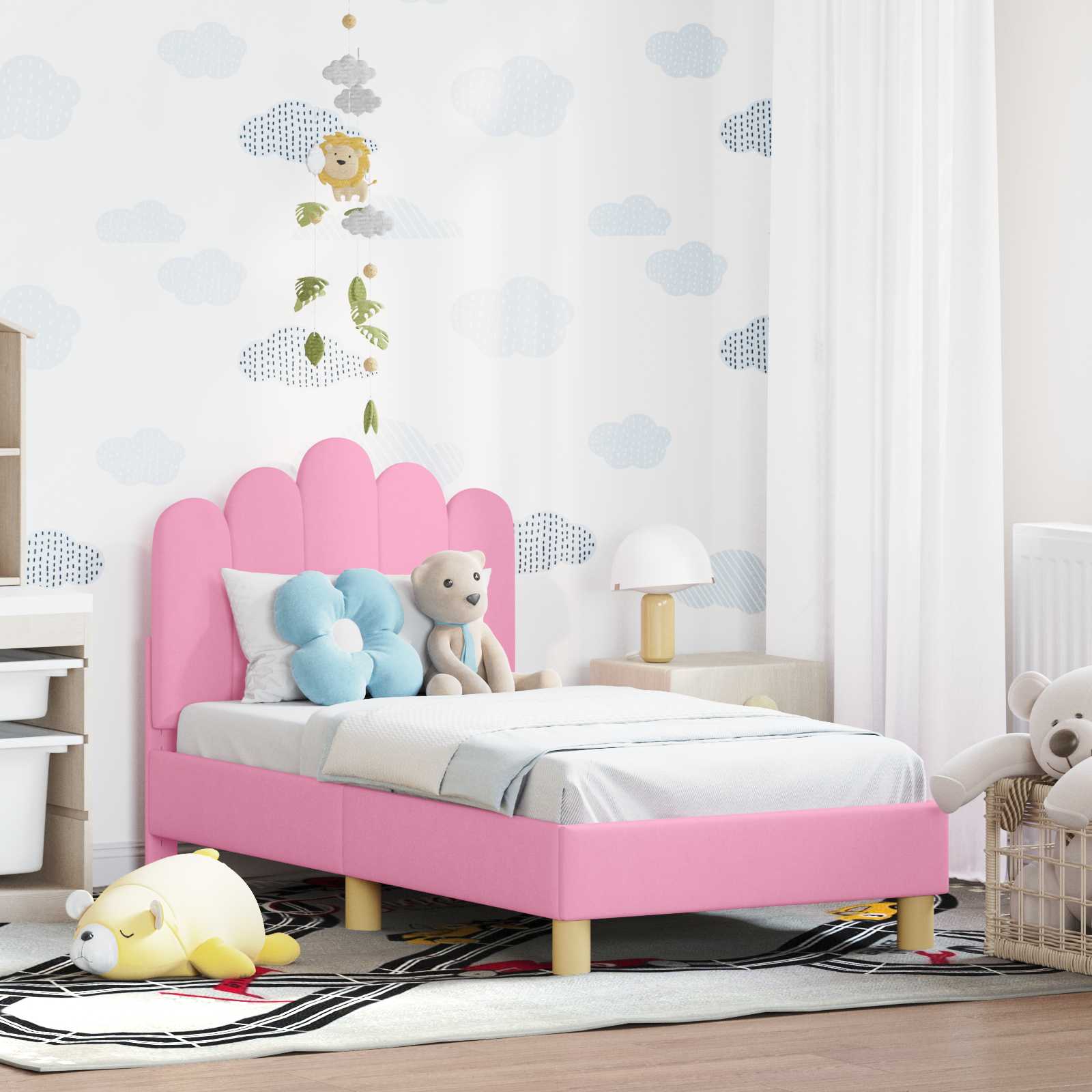 Struttura letto per bambini con testata Rosa 70 x 140 cm 42011042