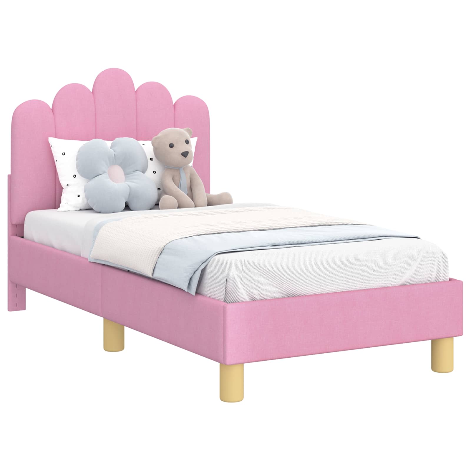 Struttura letto per bambini con testata Rosa 70 x 140 cm 42011042