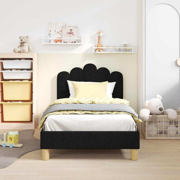 Struttura letto per bambini con testata Nero 80 x 160 cm 42011046